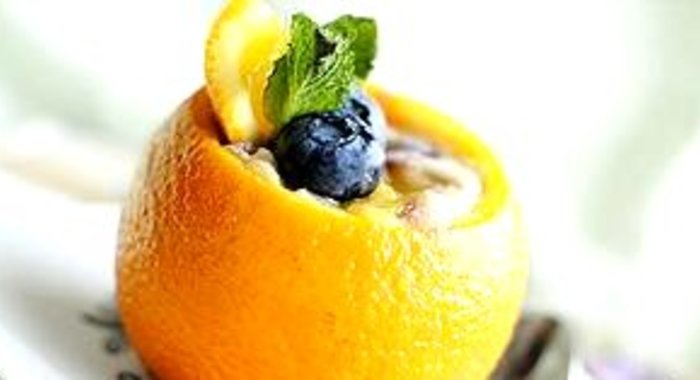 Апельсиново-голубичное суфле