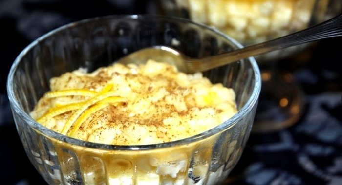 Пудинг рисовый с вином