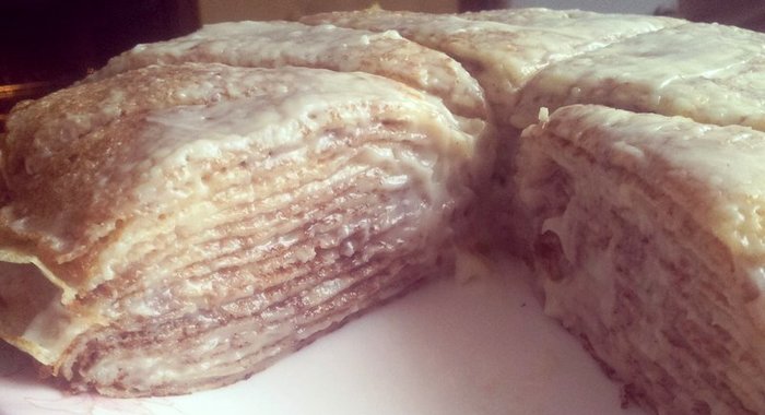 Блинный торт с заварным кремом