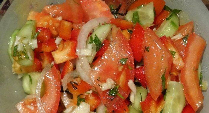 Cалат к шашлыку из свинины