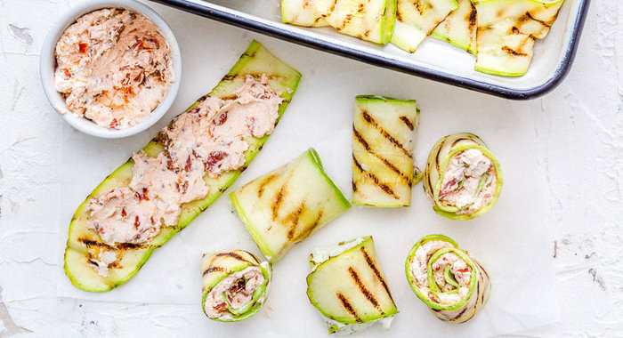 Рулетики из кабачков с разными начинками