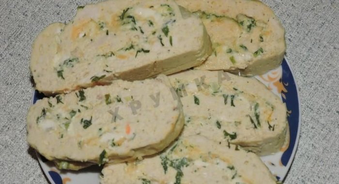 Рулет из куриного фарша