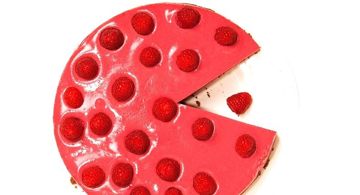 Шоколадно-малиновый торт