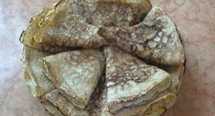 Постные блинчики с начинкой из картофеля