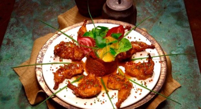 Острые перепелки с имбирем, корицей и апельсинами