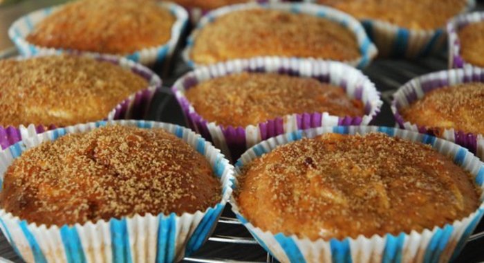 Яблочные маффины с корицей и медом