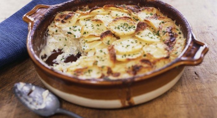 Картофельная запеканка с белыми грибами