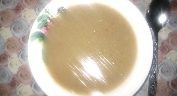 суп-пюре из говядины и вермишели