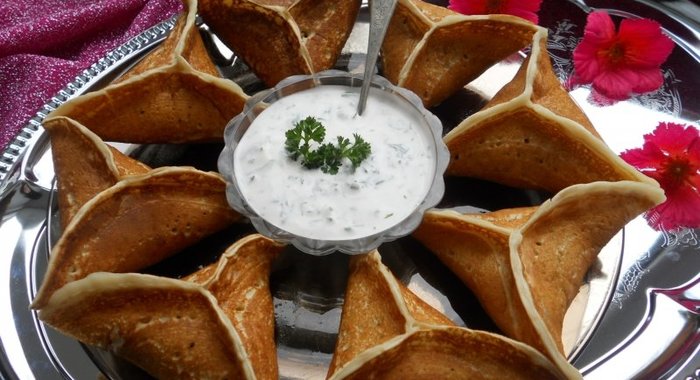 Катаеф с сыром и грибами