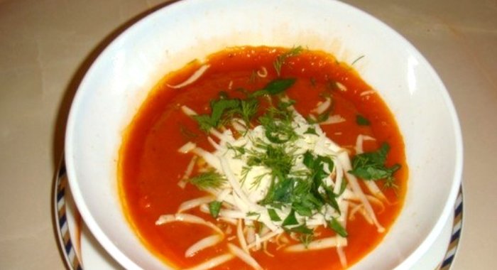 Томатный суп-пюре в мультиварке