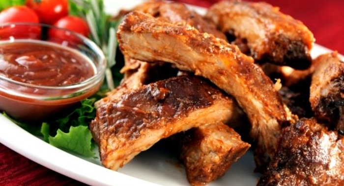 Шашлык из свиных ребрышек и маринад