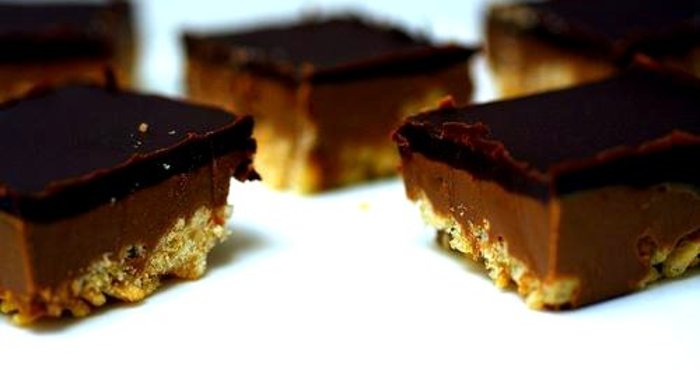 Пирожные с арахисовым маслом и воздушным рисом