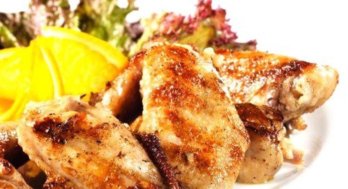 Куриные грудки с апельсиновым мармеладом и красным вином