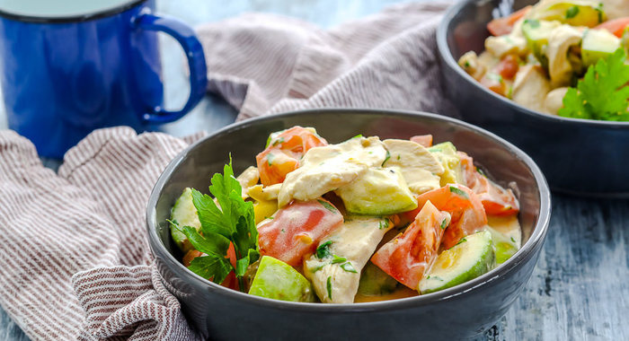 Быстрое рагу из кабачков с куриным филе