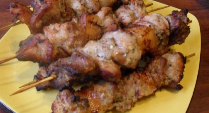 Шашлык из свинины в аэрогриле