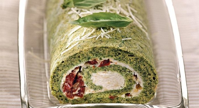 Рулет из шпината