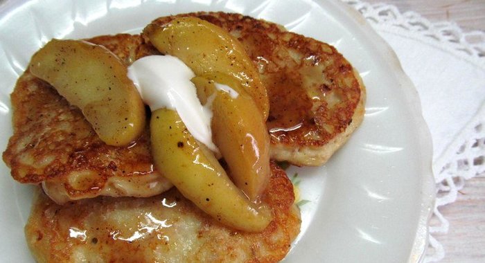 Оладьи из овсянки и творога