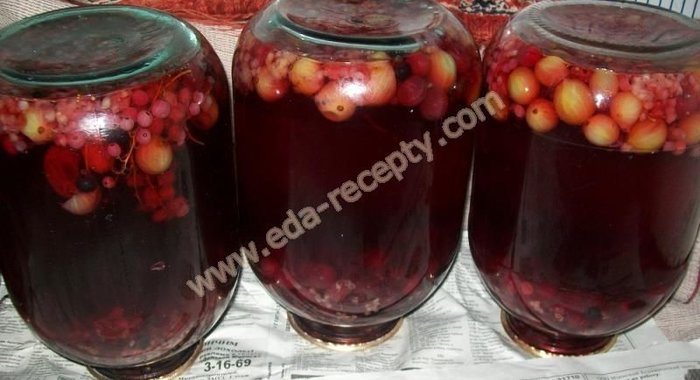 Компот ассорти на зиму без стерилизации