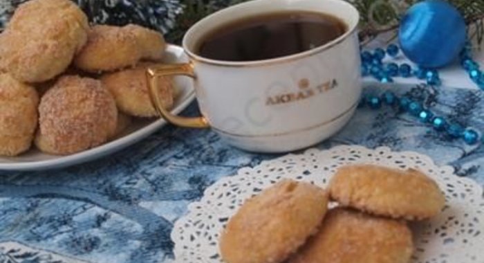 Новогоднее печенье творожное с курагой