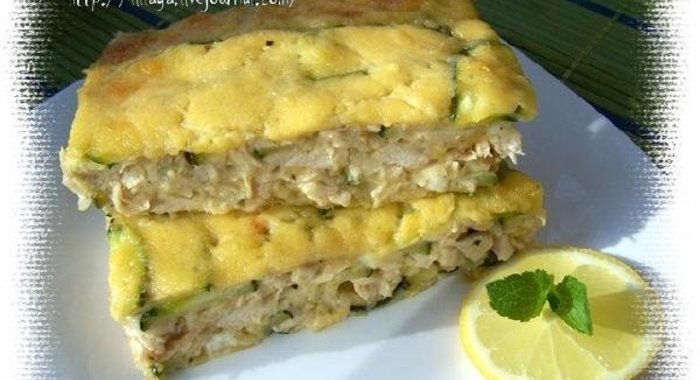 Запеканка с курицей и цуккини