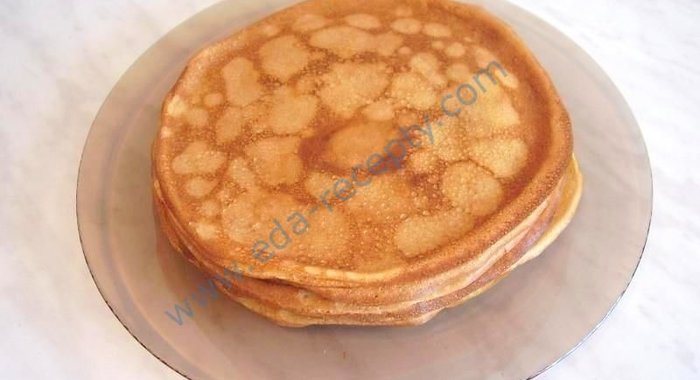 Нежные блины на молоке тонкие