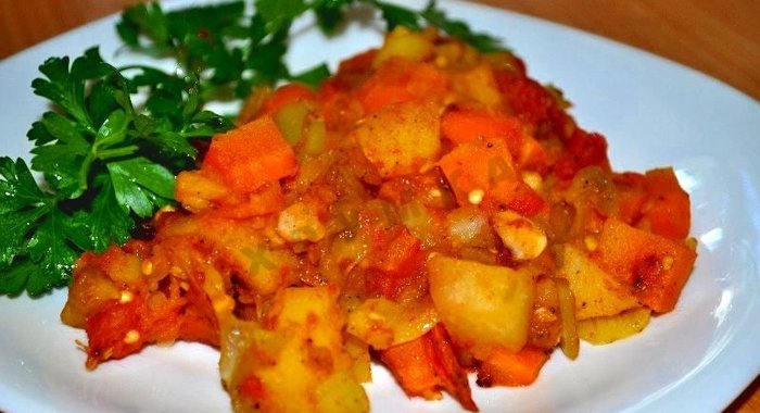 Тушеные овощи в мультиварке