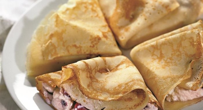 Блины с вишневым кремом