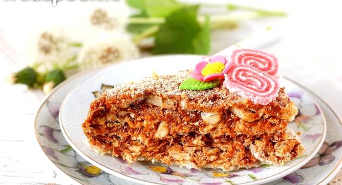 Вафельный торт со сгущёнкой