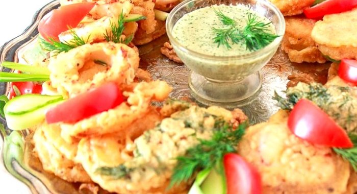 Овощи в кляре темпура