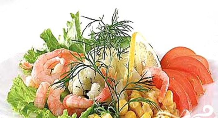 Овощи с креветками