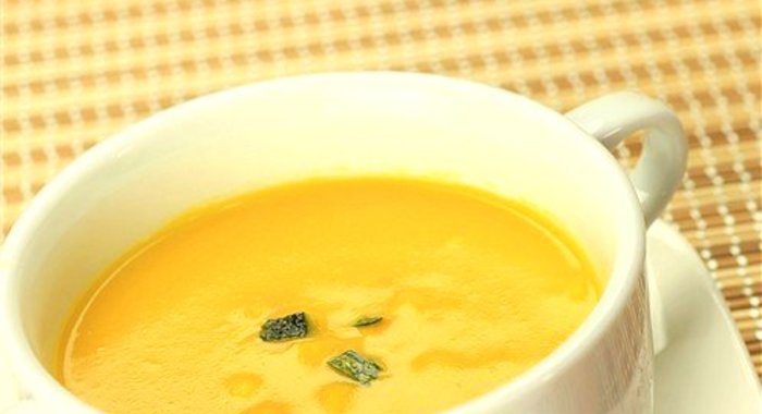 Тыквенный суп-пюре с мандариновым соком