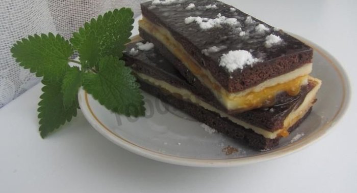 Творожно-шоколадные пирожные