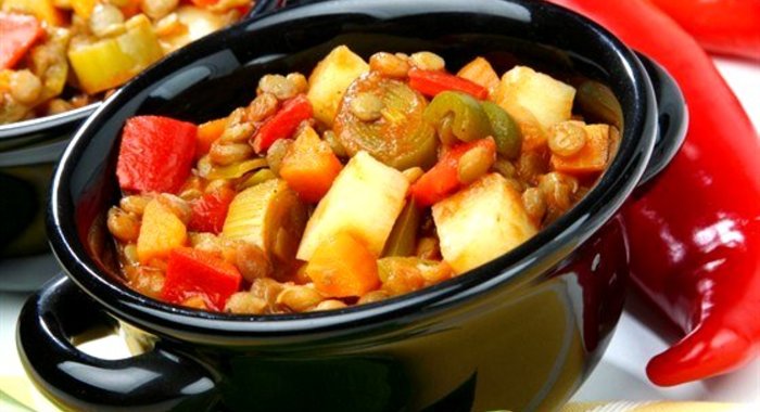 Овощное рагу с курицей