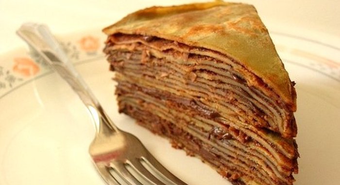 Блинный торт со сгущеным молоком