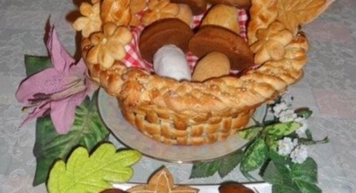 Хлебная корзина «Лукошко с грибами»