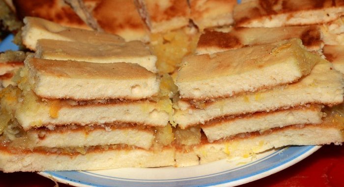 Пирожное с лимоном и сгущенкой