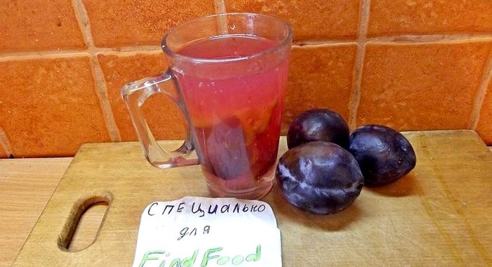 Густой грушево-сливовый компот