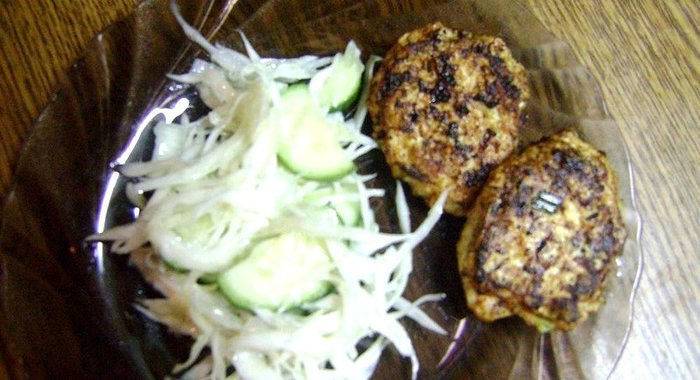 Кабачково-куриные оладьи