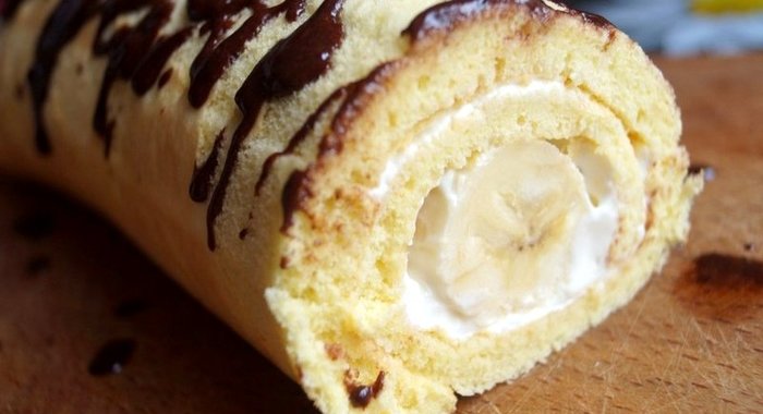 Рулет с бананом