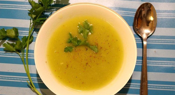 Суп-пюре с сушеным зеленым горохом