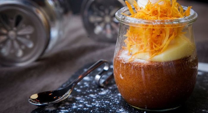 Морковный пирог с апельсиновым кремом