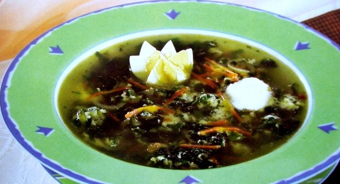 Зеленые щи в мультиварке