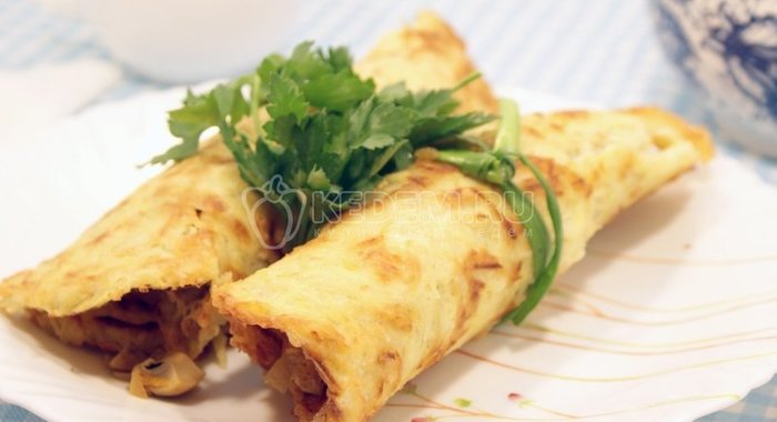 Картофельные рулеты с грибами