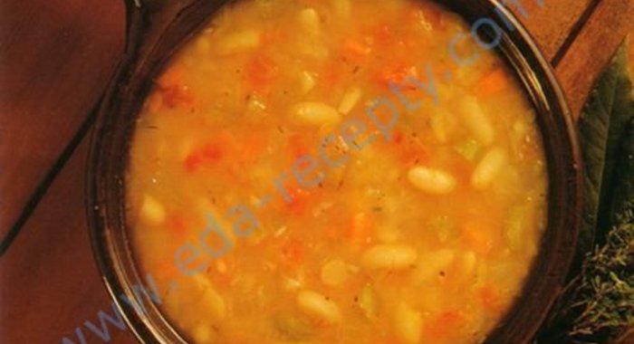 Суп-пюре из белой фасоли