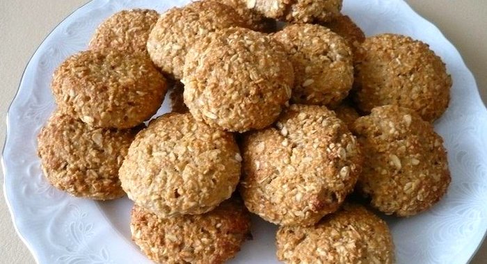 Овсяное печенье с творогом и бананом