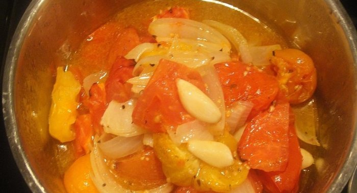 Рагу из помидоров