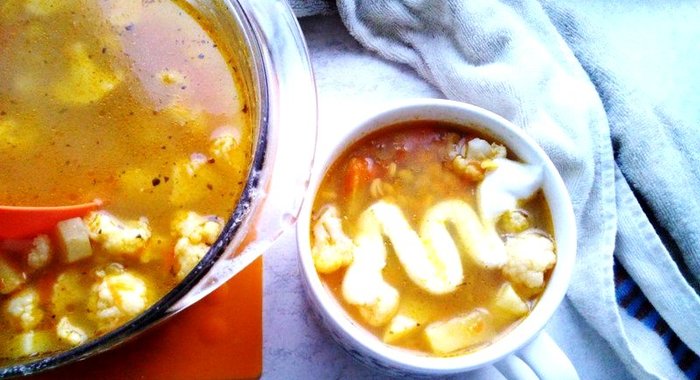 Овощной суп с горохом