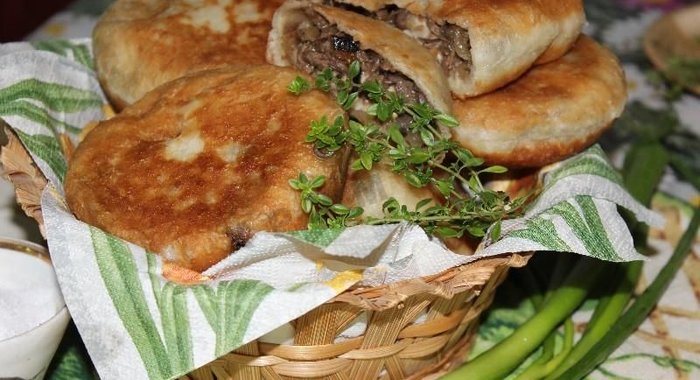 Жареные пирожки с баклажанами