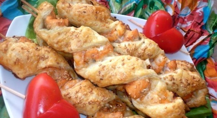 Шашлык из рыбы в духовке