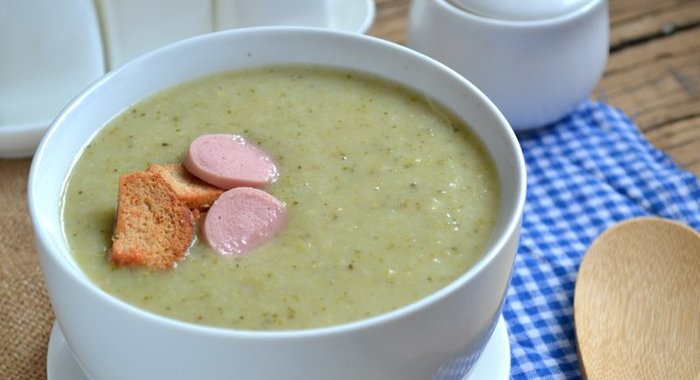 Суп-пюре из брокколи со сливками